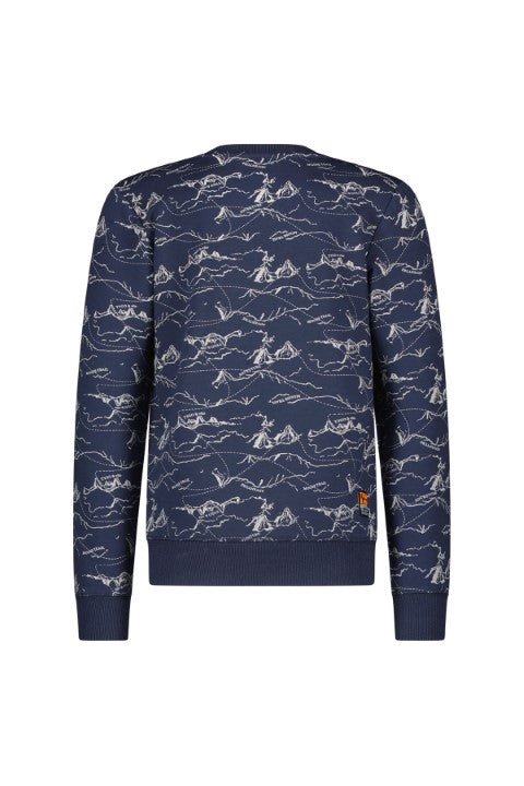 Tygo & Vito Sweater all-overprint Jesse Navy X309-6354 190