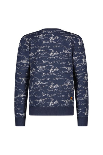 Tygo & Vito Sweater all-overprint Jesse Navy X309-6354 190