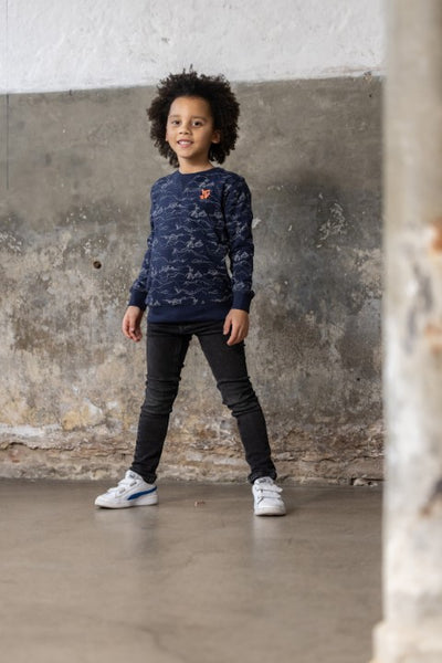 Tygo & Vito Sweater all-overprint Jesse Navy X309-6354 190