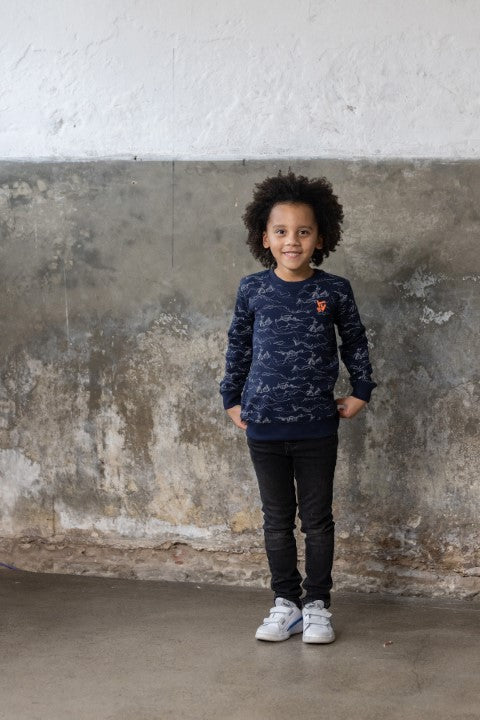 Tygo & Vito Sweater all-overprint Jesse Navy X309-6354 190