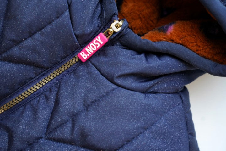 Bnosy w23 Girls reversible long jacket navy Y307-5218 151