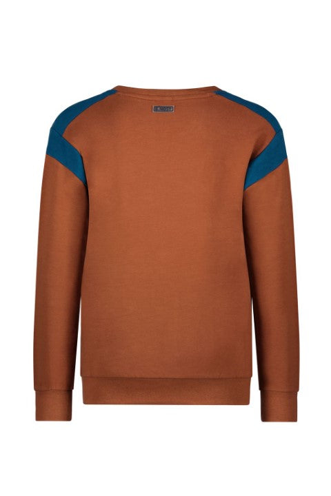 Bnosy w23 Brent B.Nosy boys sweater brown Cappucino Y309-6341 550