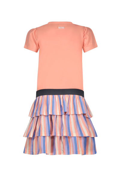 Bnosy S24 Girls Kids Pilar B.Nosy girls dress with shirt peach Y402-5850 233