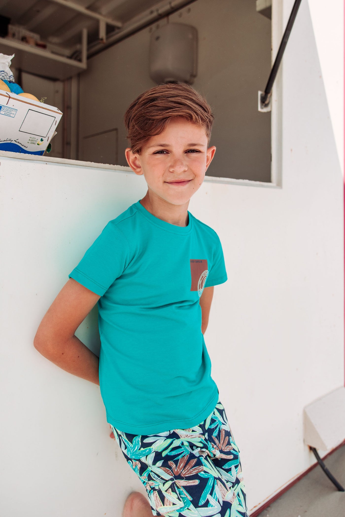 Bnosy S24 Boys Kids Mats B.Nosy boys t-shirt green Y403-6436 317