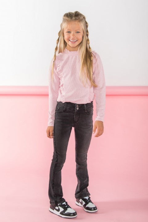 B.Nosy w24 Palma B.Nosy girls pants Black denim Y408-5633 090