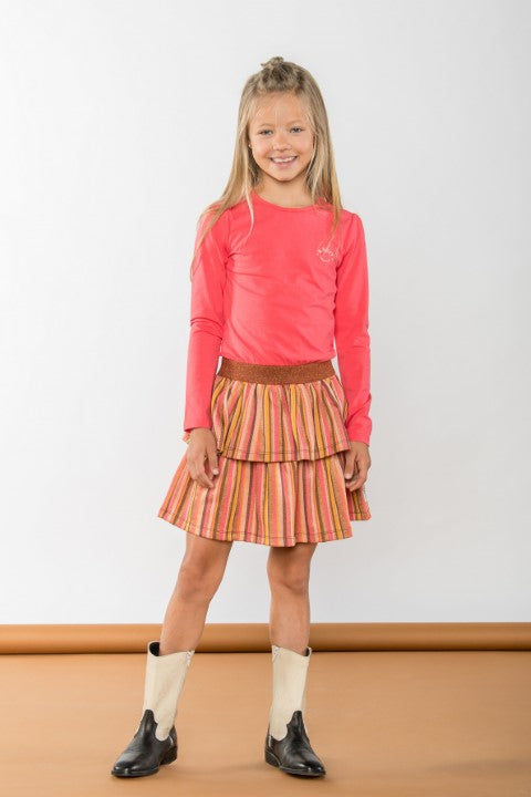 B.Nosy w24 Dawn B.Nosy girls dress with skirt Soft red Y408-5826 267