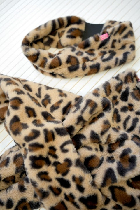 B.Nosy Winterjackets & Acc. w24 Anne B.Nosy girls fake fur scarf and hat Leopard fur jack Y408-5910 571