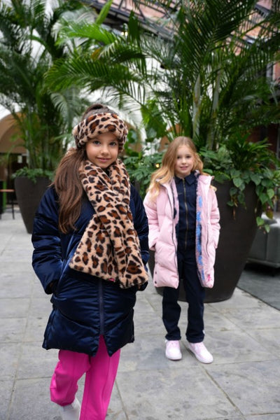 B.Nosy Winterjackets & Acc. w24 Anne B.Nosy girls fake fur scarf and hat Leopard fur jack Y408-5910 571