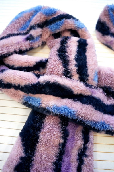 B.Nosy Winterjackets & Acc. w24 Anne B.Nosy girls fake fur scarf and hat Animal stripe jack Y408-5910 725