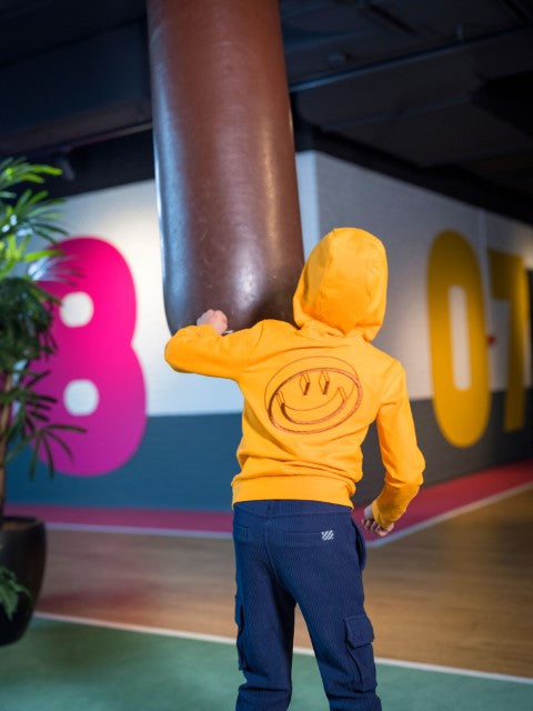 B.Nosy w24 Sam B.Nosy boys hooded sweater Calm Orange Y408-6320 544