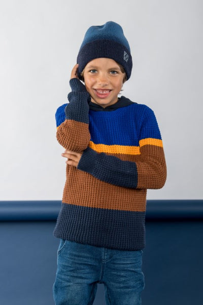 B.Nosy w24 Kay B.Nosy boys knitted sweater navy Y408-6330 151