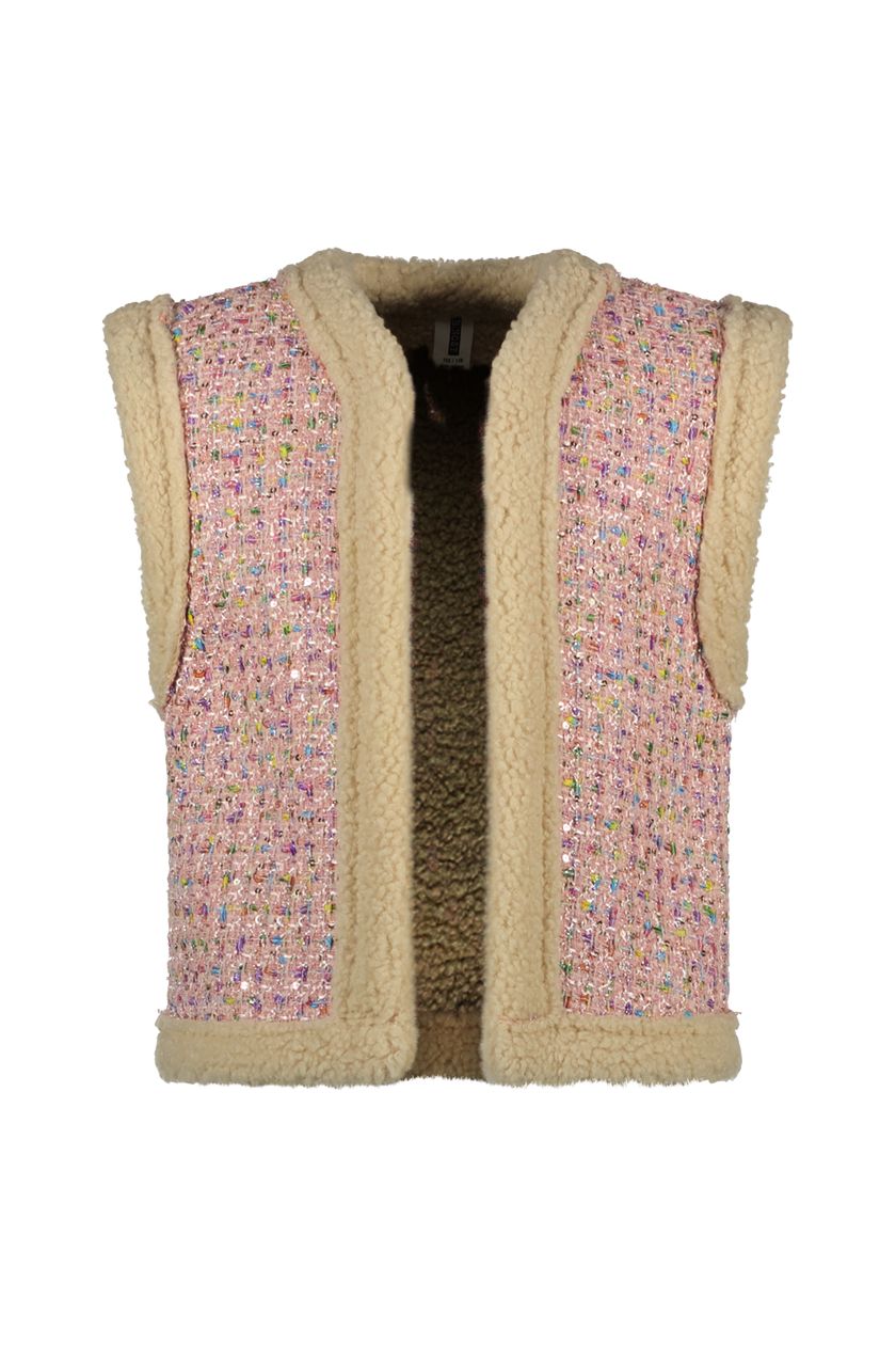 B.Nosy w24 Gwen B.Nosy girls waistcoat b Geranium pink Y409-5022 287