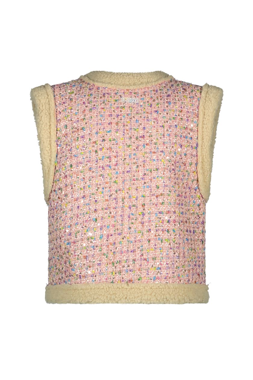 B.Nosy w24 Gwen B.Nosy girls waistcoat b Geranium pink Y409-5022 287