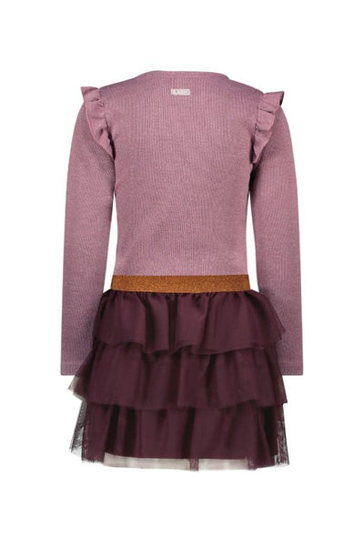 B.Nosy w24 Dali B.Nosy girls dress with skirt Grape Wine Y409-5822 224