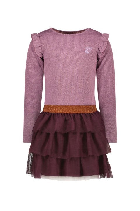 B.Nosy w24 Dali B.Nosy girls dress with skirt Grape Wine Y409-5822 224