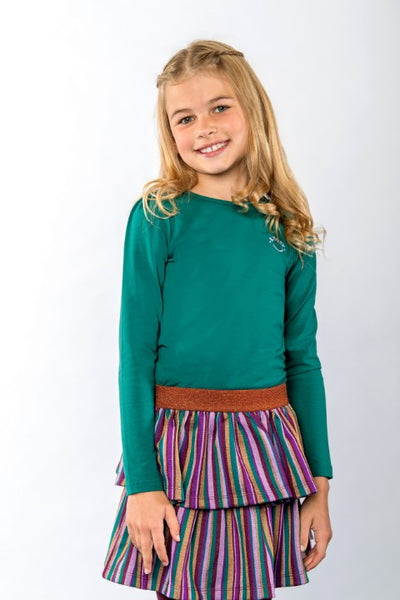 B.Nosy w24 Dawn B.Nosy girls dress with skirt Storm green Y409-5826 386