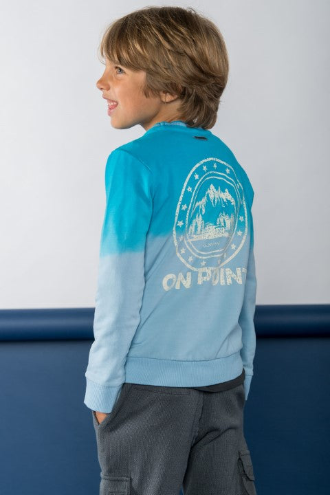 B.Nosy w24 Stephan B.Nosy boys sweater ombre Ombre Surf Y409-6326 166