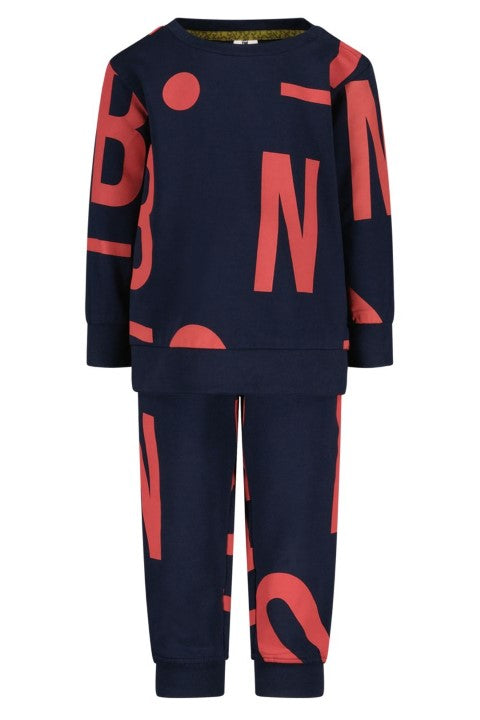 B.Nosy w24 Nick B.Nosy mini boys sweat suit Letter BLUE AO Y409-8641 120