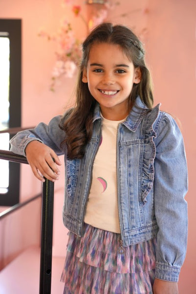 B.Nosy Pre-Spring S25 Jane B.Nosy girls denim jacket Light denim Y501-5201 187