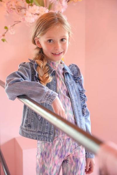 B.Nosy Pre-Spring S25 Jane B.Nosy girls denim jacket Light denim Y501-5201 187