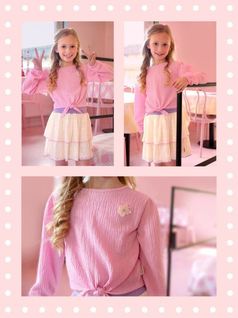 B.Nosy Pre-Spring S25 Tori B.Nosy girls top pink Sugar Pink Y501-5401 284