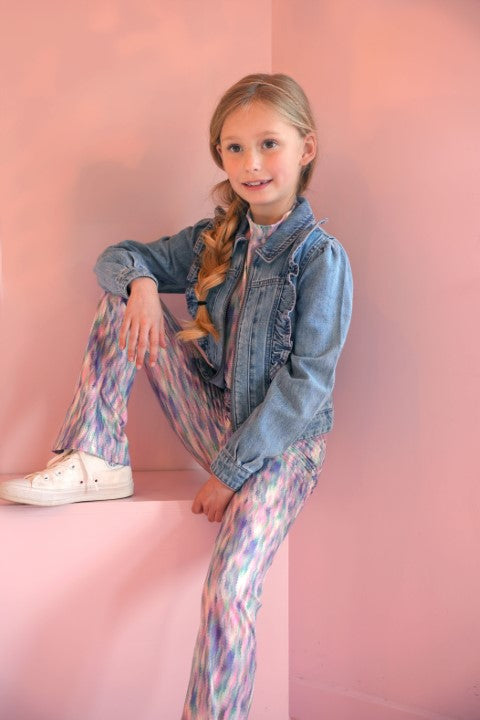 B.Nosy Pre-Spring S25 Phoebe B.Nosy girls flared pants Back AO Y501-5625 988