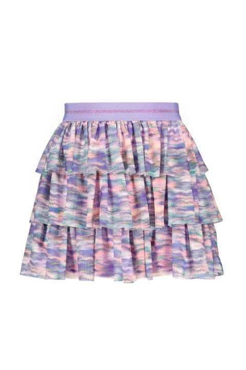 B.Nosy Pre-Spring S25 Ryma B.Nosy girls three layerd skirt Back AO Y501-5702 988