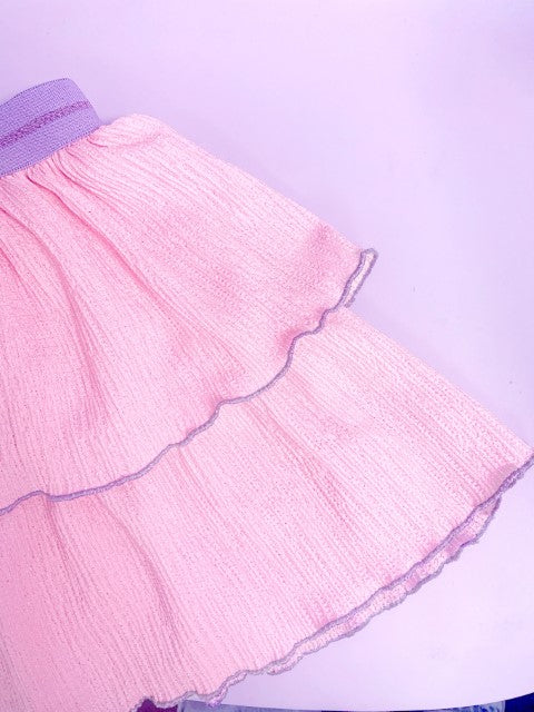 B.Nosy Pre-Spring S25 Rany B.Nosy girls two layerd skirt Sugar Pink Y501-5703 284