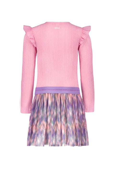 B.Nosy Pre-Spring S25 Dia B.Nosy girls dress with skirt Sugar Pink Y501-5802 284