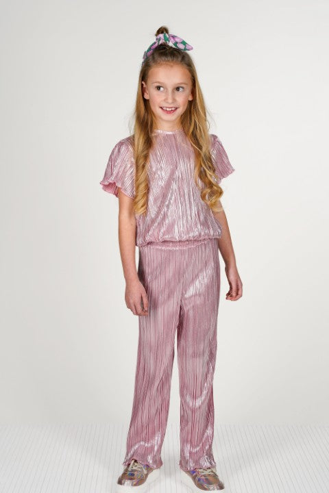 B.Nosy S25 Brynn metallic plissé top Coral blush Y502-5106 213