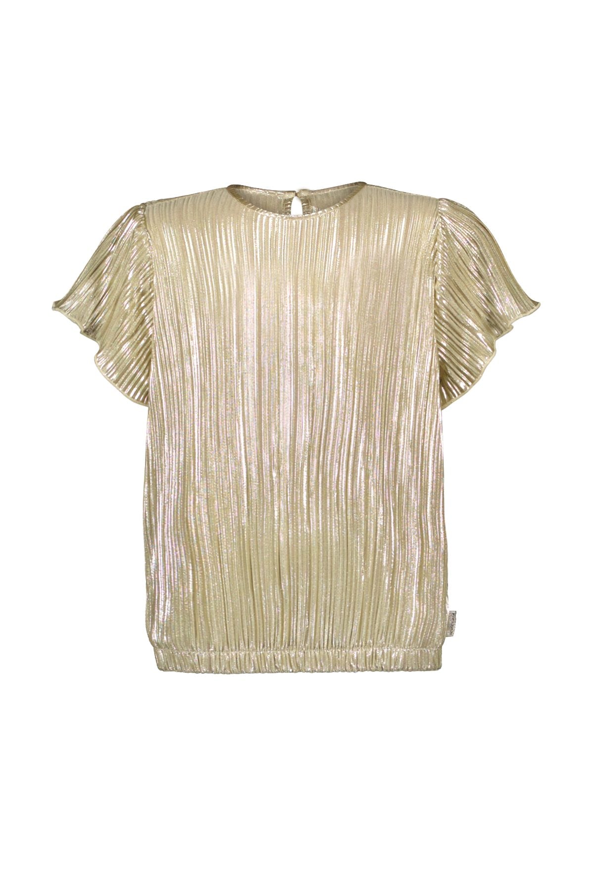 B.Nosy S25 Brynn metallic plissé top Light gold Y502-5106 535