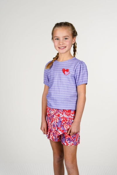 B.Nosy S25 Tischa top with elasticated waistband Light Purple Y502-5407 620