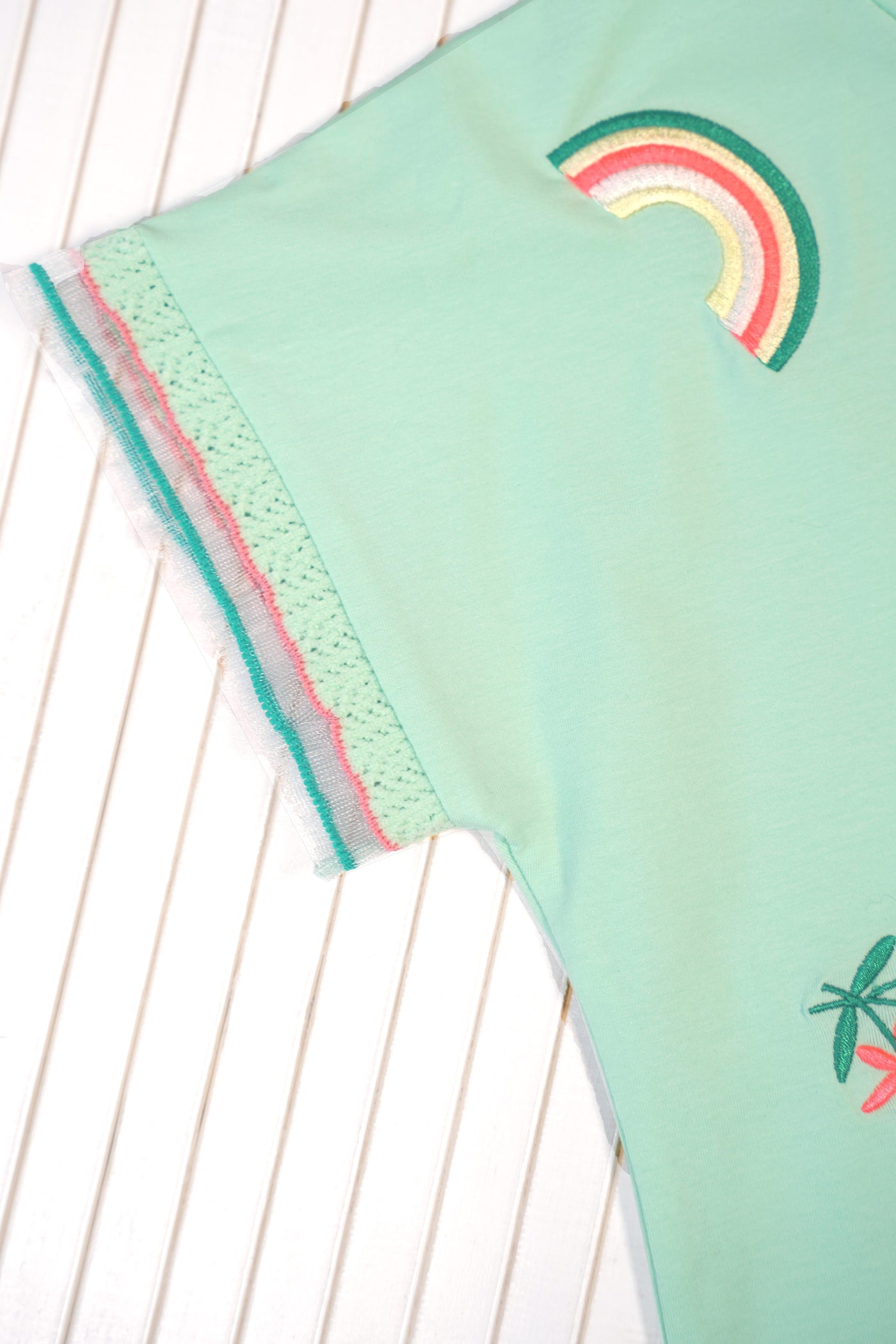 B.Nosy S25 Tanja top with fancy sleeve-end Ice Green Y502-5408 316