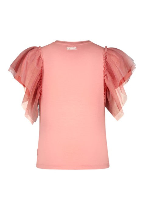 B.Nosy S25 Tora t-shirt with mesh sleeves Geranium pink Y502-5412 287