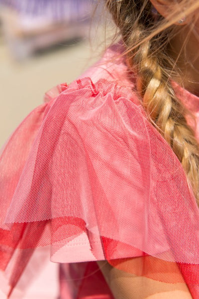 B.Nosy S25 Tora t-shirt with mesh sleeves Geranium pink Y502-5412 287