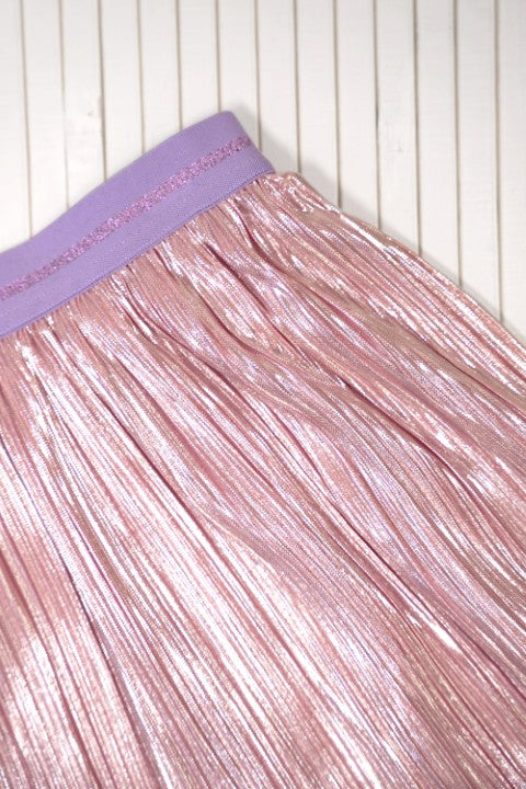 B.Nosy S25 Roza metallic plissé skirt Coral blush Y502-5705 213
