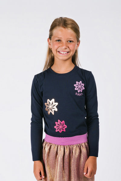 B.Nosy w25 Tiara B.Nosy girls long sleeve Navy Y508-5424 190