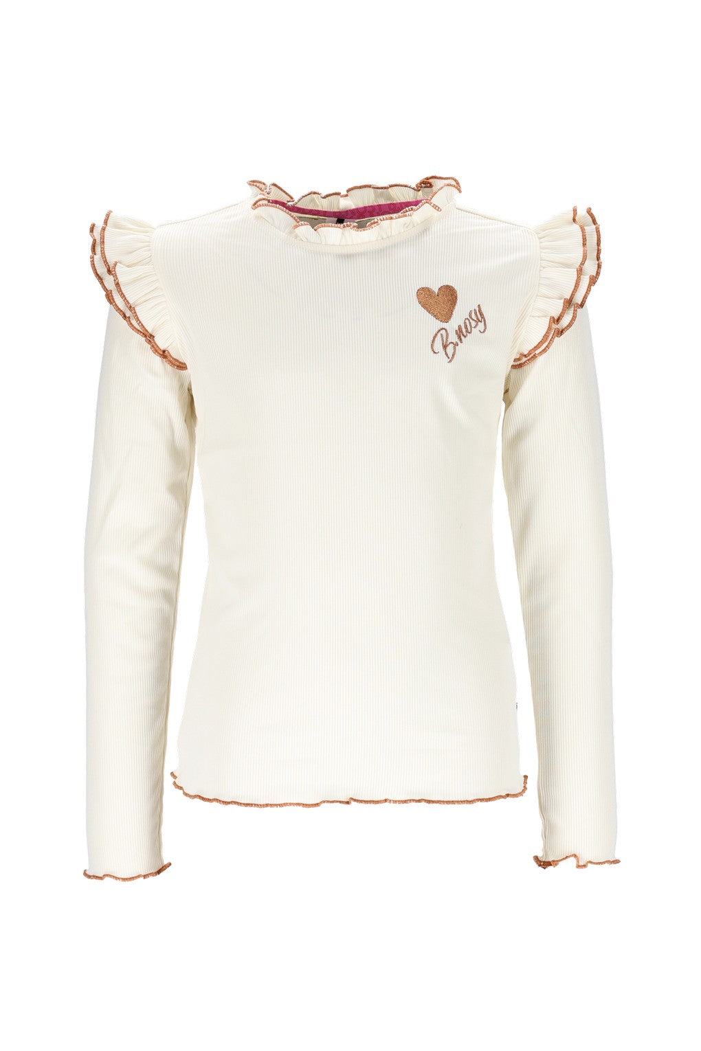 B.Nosy w25 Tonya B.Nosy girls top wit ruffles Ecru Y508-5427 004