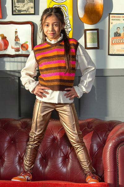 B.Nosy w25 Luna B.Nosy girls fake leather legging Light gold Y508-5524 535