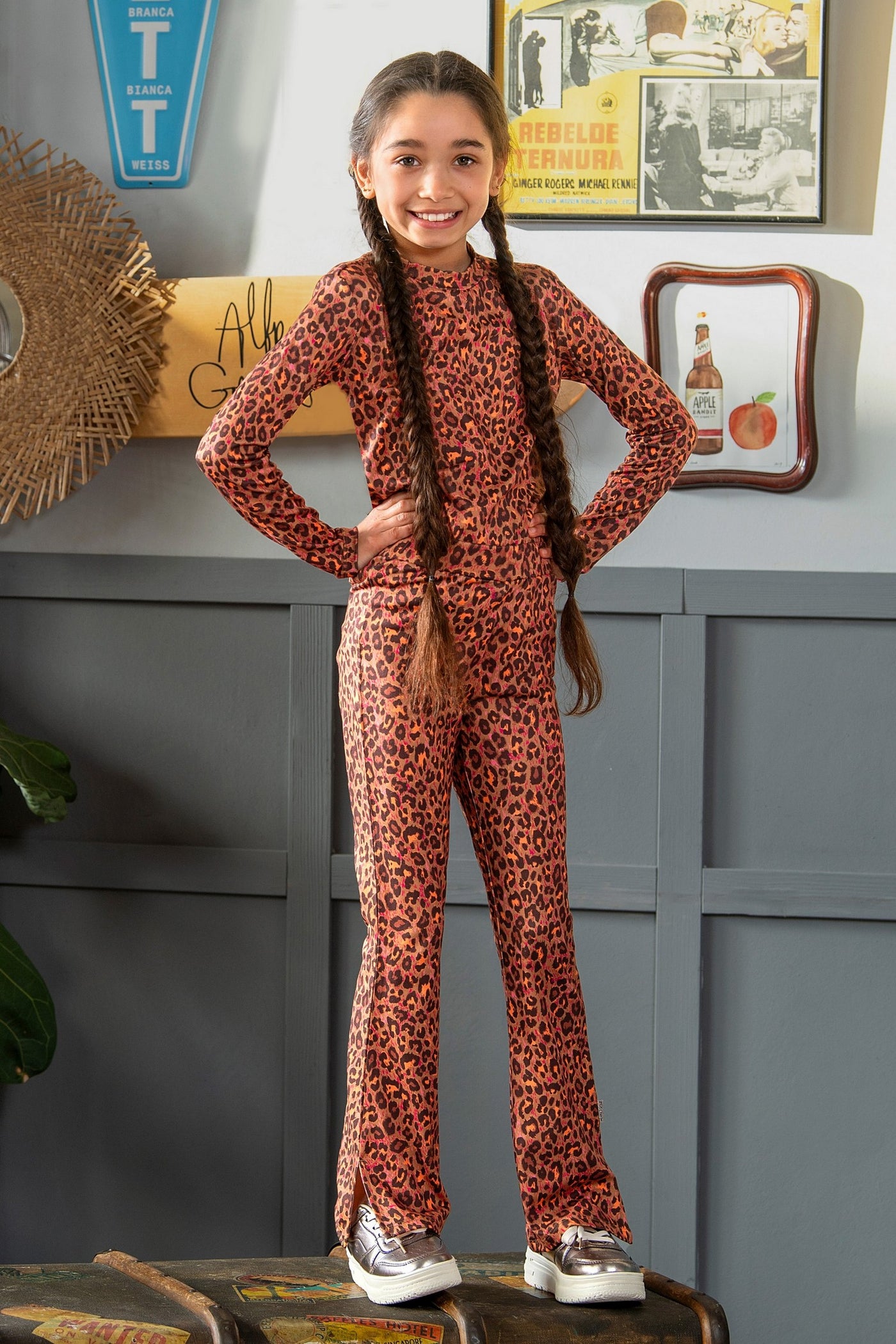 B.Nosy w25 Phoebe B.Nosy girls flared pants leopard texas Y508-5625 961