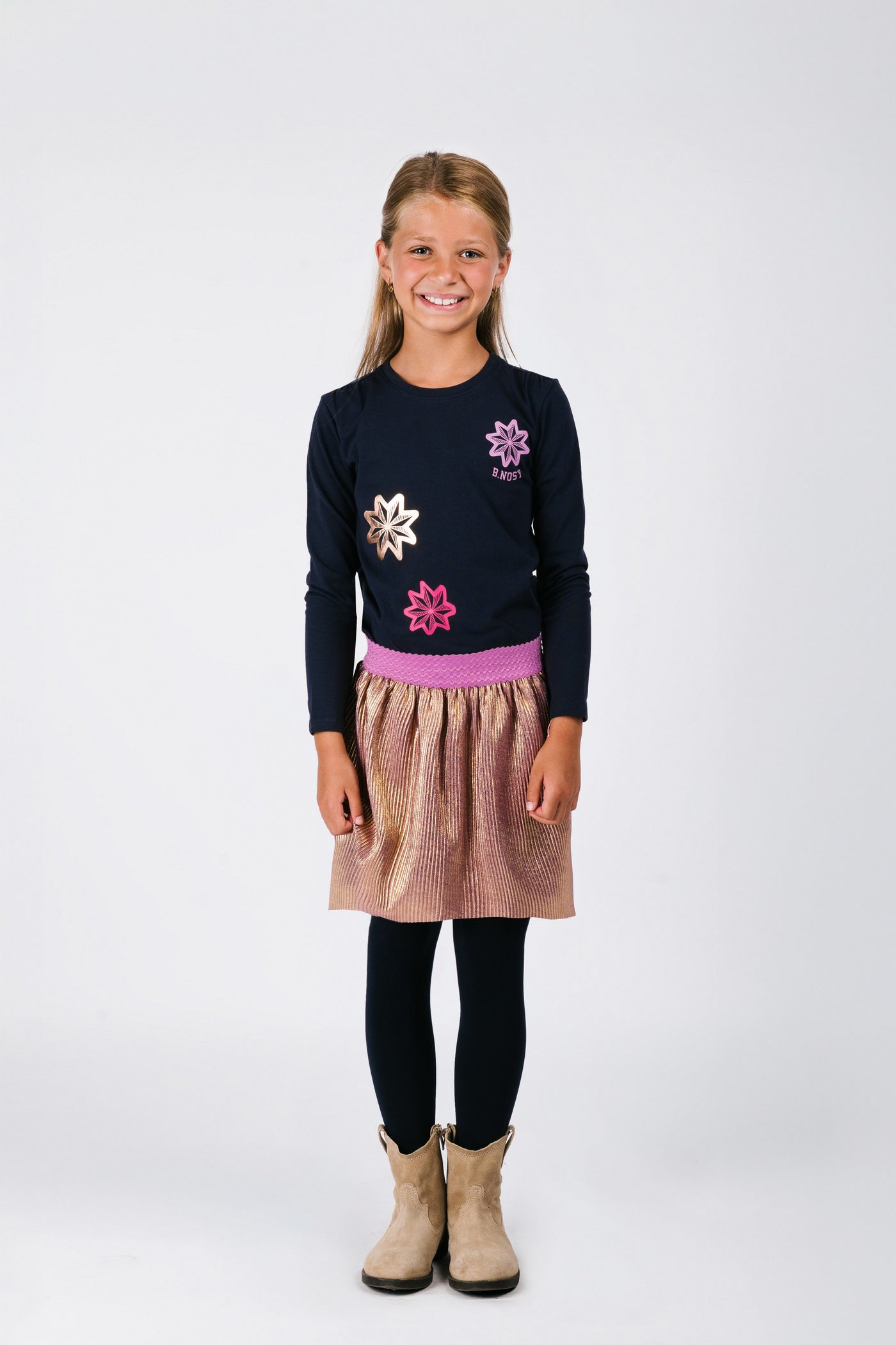 B.Nosy w25 Roza B.Nosy girls metallic skirt OLD GOLD Y508-5705 720