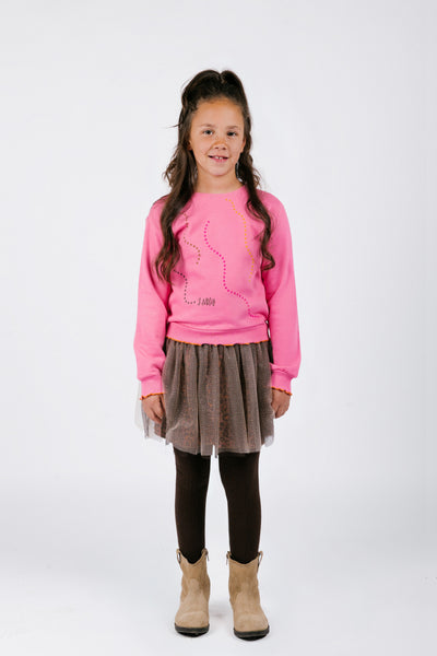 B.Nosy w25 Rory B.Nosy girls mesh skirt with printed layer leopard texas Y508-5713 961