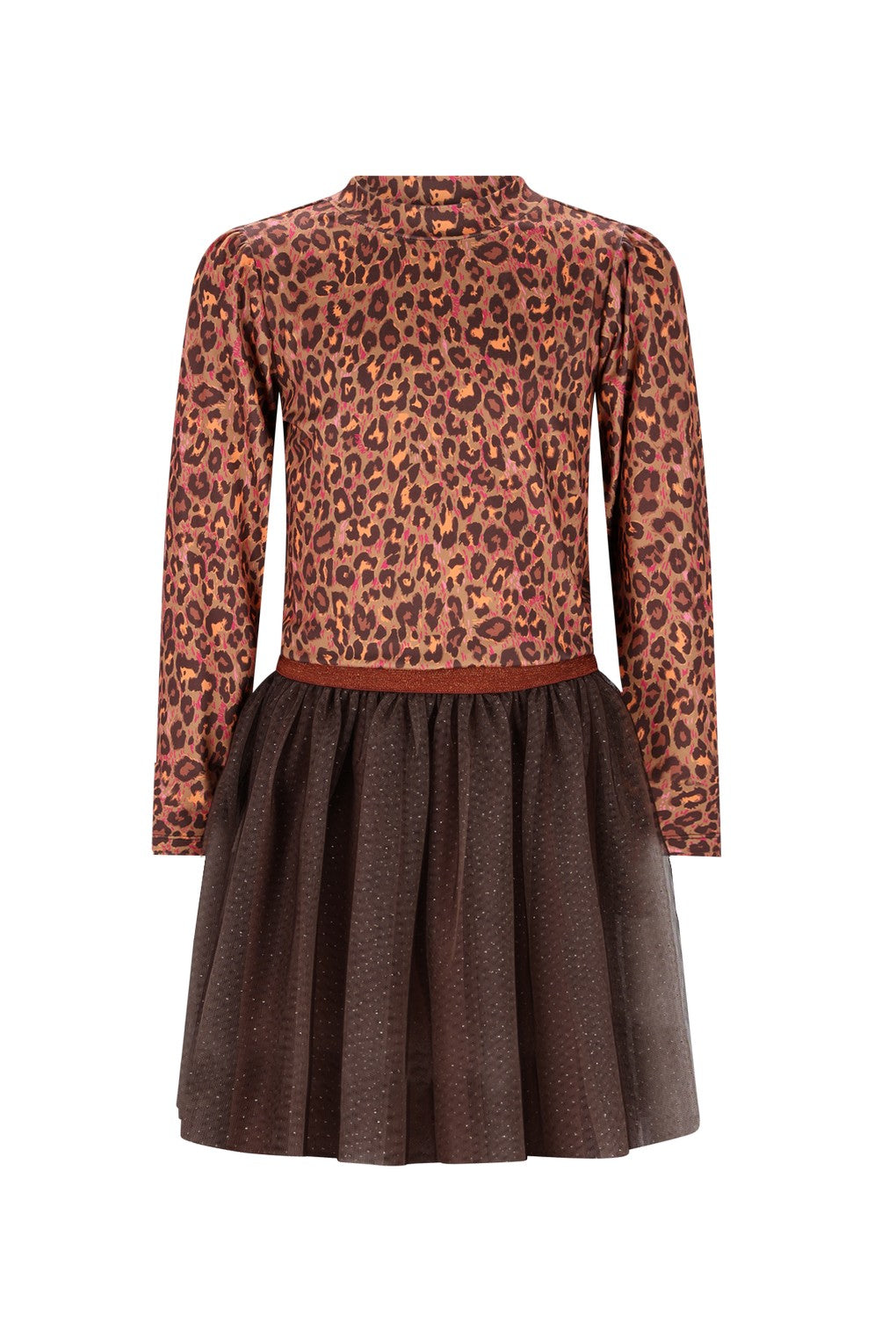 B.Nosy w25 Dina B.Nosy girls dress with mesh skirt leopard texas Y508-5804 961
