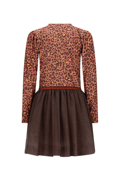 B.Nosy w25 Dina B.Nosy girls dress with mesh skirt leopard texas Y508-5804 961