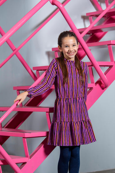 B.Nosy w25 Dalia B.Nosy girls printed dress Electic AO Y508-5832 983