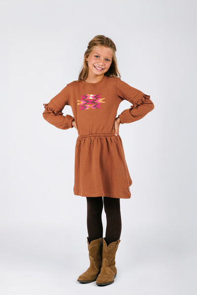 B.Nosy w25 Dynia B.Nosy girls sweat dress Bisque Y508-5834 579