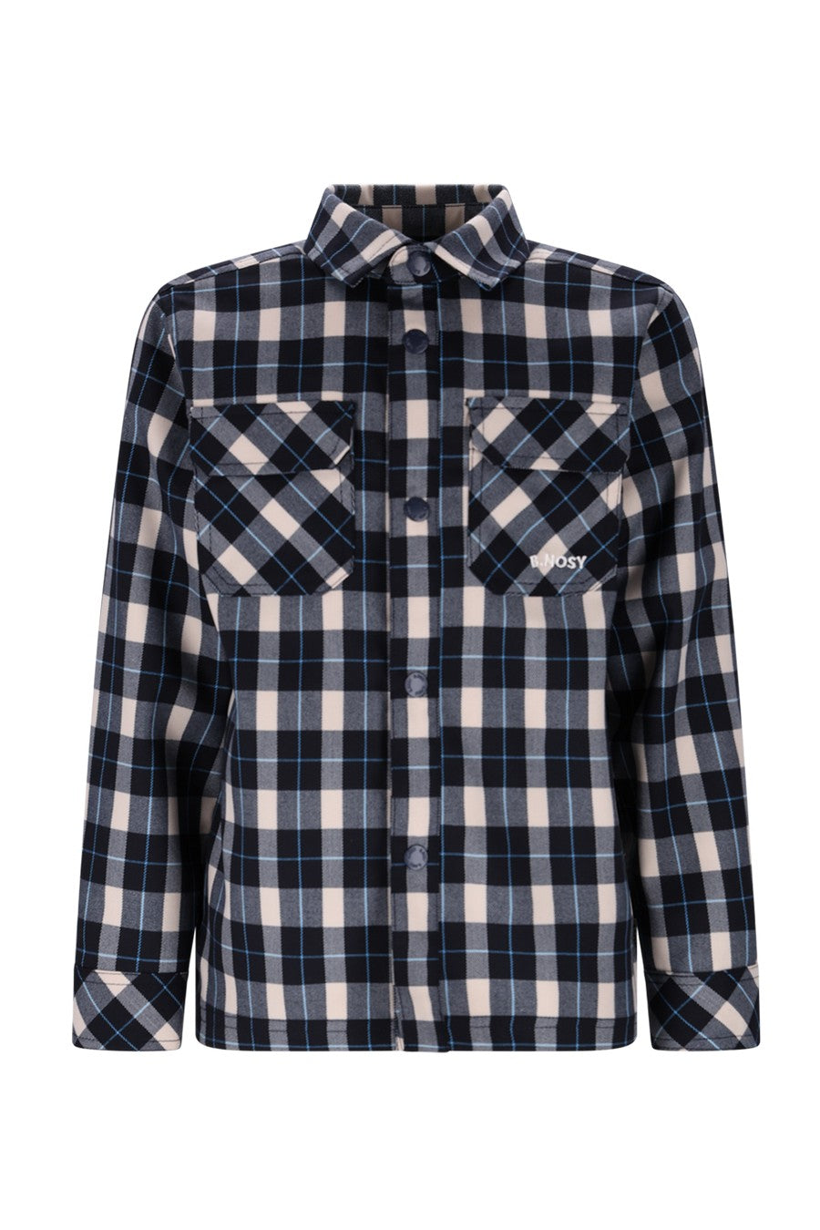 B.Nosy w25 Bas B.Nosy boys checkered shirt Navy Y508-6120 190