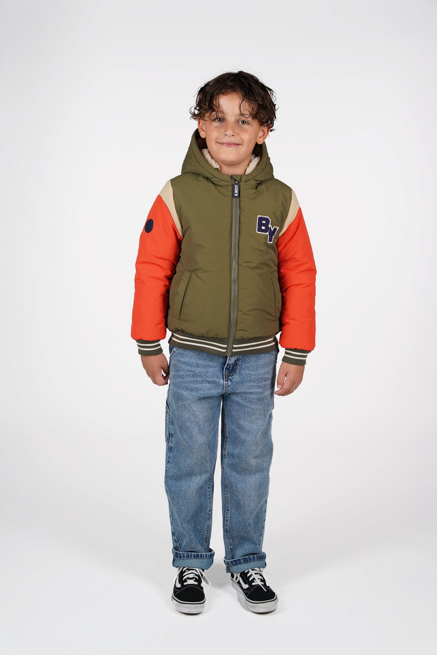 B.Nosy Winterjackets & Acc. w25 Joshua B.Nosy boys jacket Militairy green Y508-6213 320