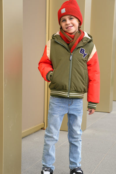 B.Nosy Winterjackets & Acc. w25 Joshua B.Nosy boys jacket Militairy green Y508-6213 320