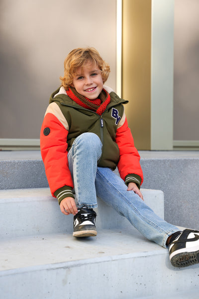 B.Nosy Winterjackets & Acc. w25 Joshua B.Nosy boys jacket Militairy green Y508-6213 320
